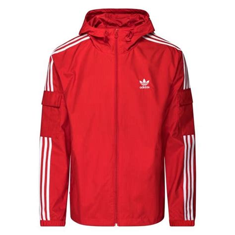 adidas rot weiß windbreaker|Adidas originals windbreaker men's.